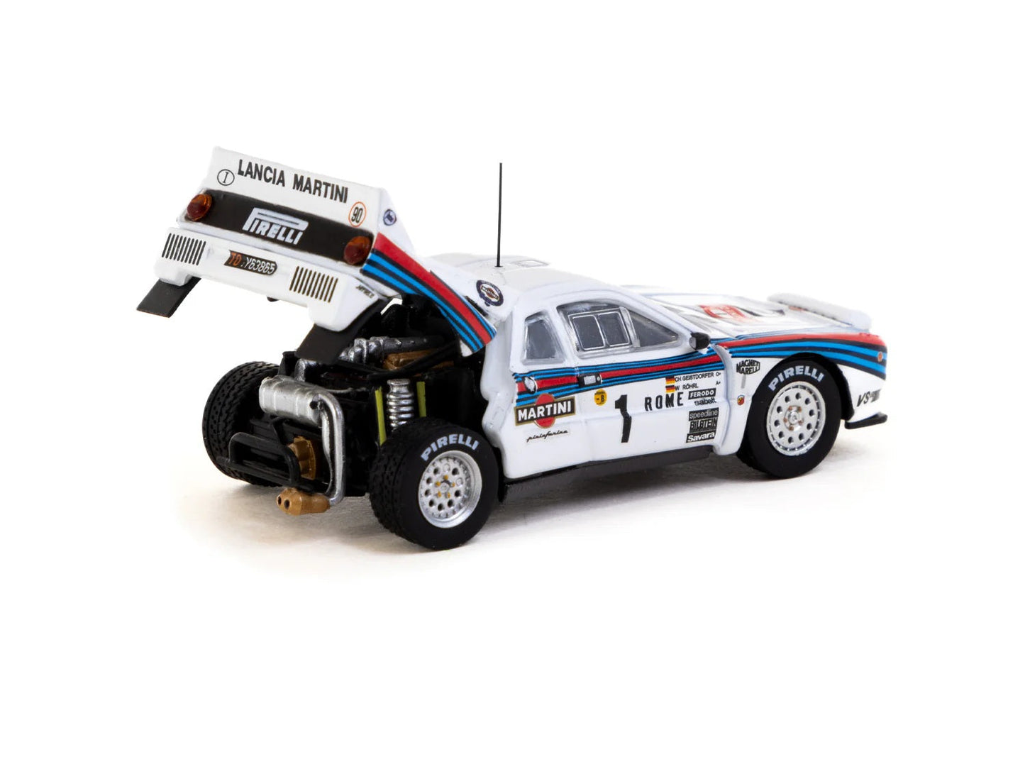 Tarmac Works Lancia 037 Rally - Rally Monte Carlo 1983 Winner W. Rohrl / C. Geistdorfer - Scale 1/64 T64P-TL002-83RMC01