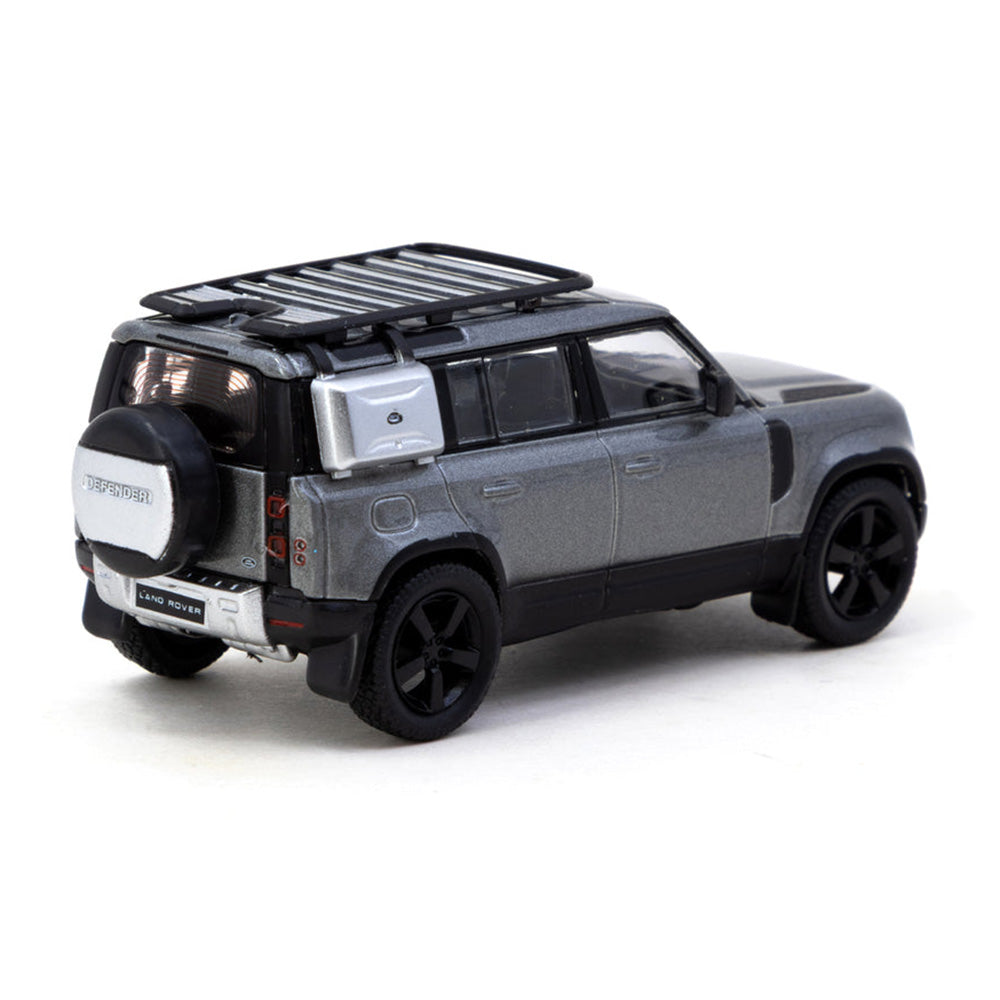 Tarmac Works - Land Rover Defender 110 Gris métallisé - Échelle 1/64 T64G-020-GY