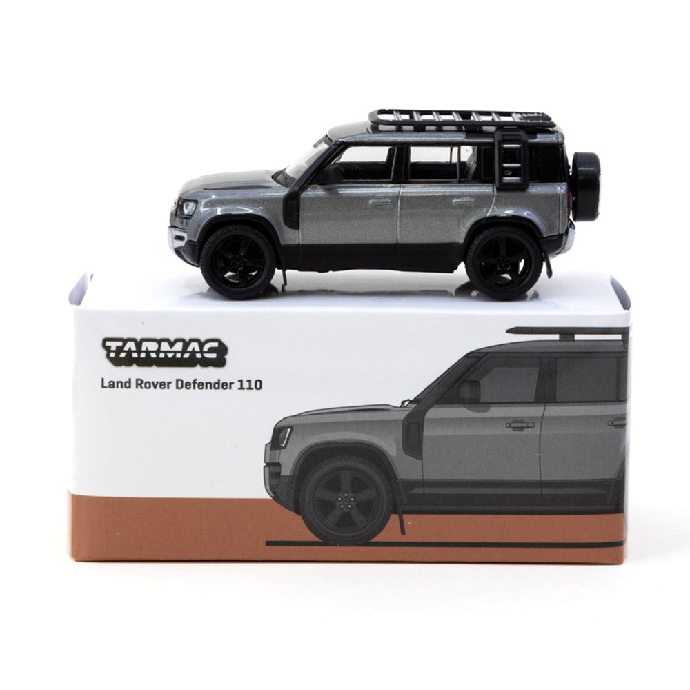 Tarmac Works - Land Rover Defender 110 Gris métallisé - Échelle 1/64 T64G-020-GY