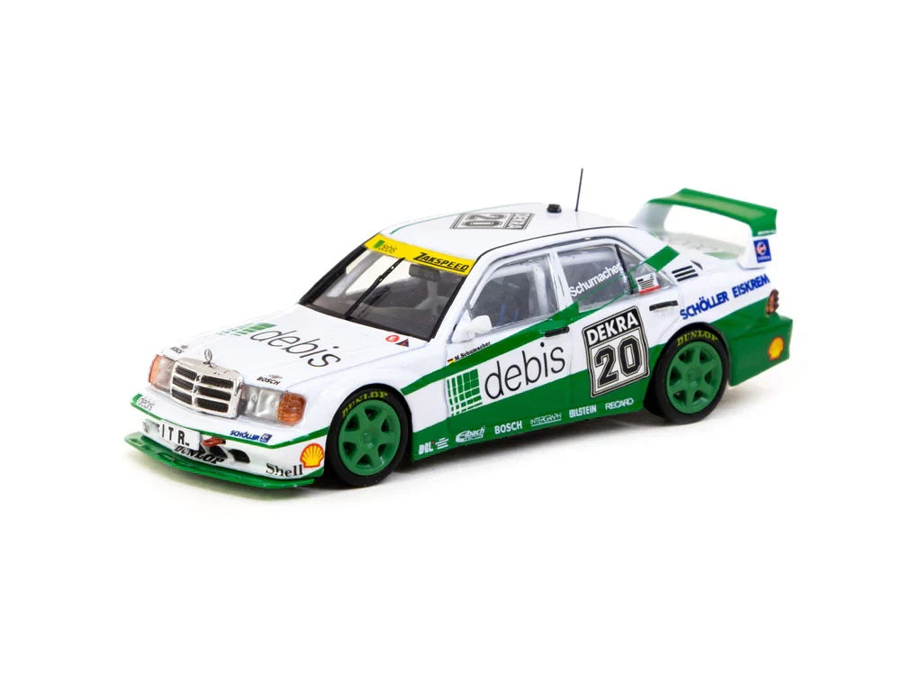 Travaux sur asphalte - Mercedes-Benz 190 E 2.5-16 Evolution II DTM 1991 Michael Schumacher - HOBBY64 - Échelle 1/64 T64-024-91DTM20