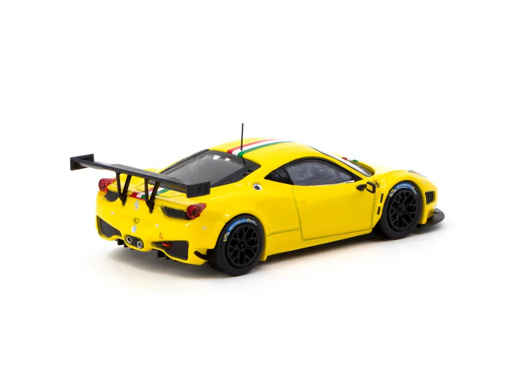 Tarmac Works - Ferrari 458 Italia GT3 Jaune - Works ROAD64 - Échelle 1/64 T64R-073-YL