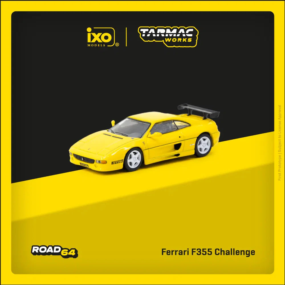 Tarmac Works - Ferrari F355 Challenge Yellow - ROAD64 - Scale 1/64 T64R-083-YL