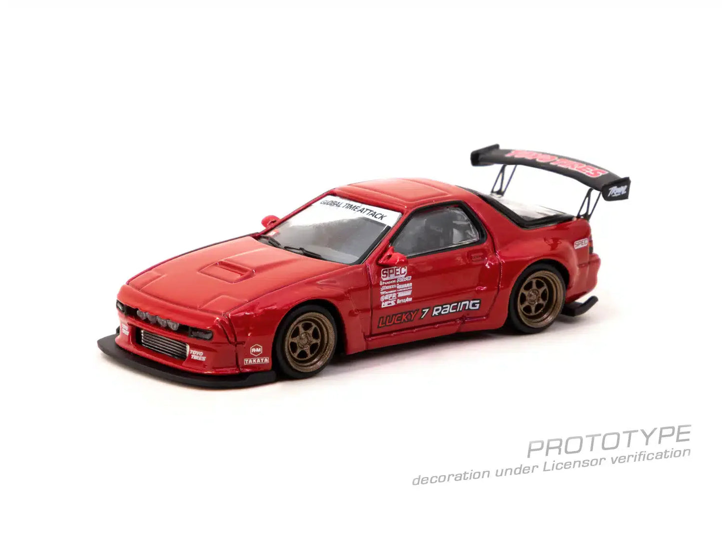 Tarmac Works - Pandem Mazda RX-7 FC3S Red - ROAD64 - Scala 1/64 T64R-066-RE