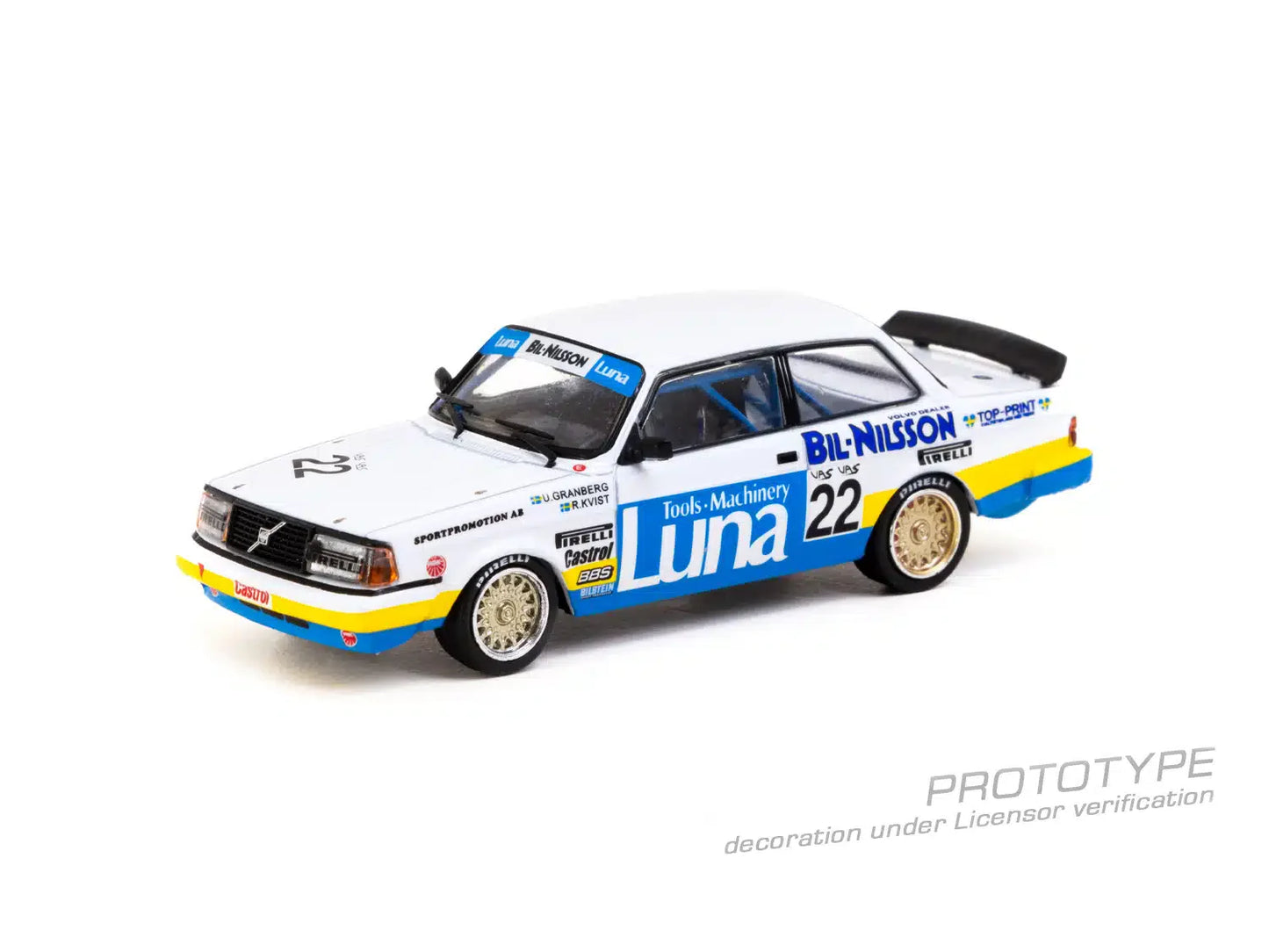 Tarmac Works - Volvo 240 Turbo ETCC Zolder 1984 Winner Ulf Granberg / Robert L. Kvist - HOBBY64 - Scale 1/64 T64-050-84ETC22