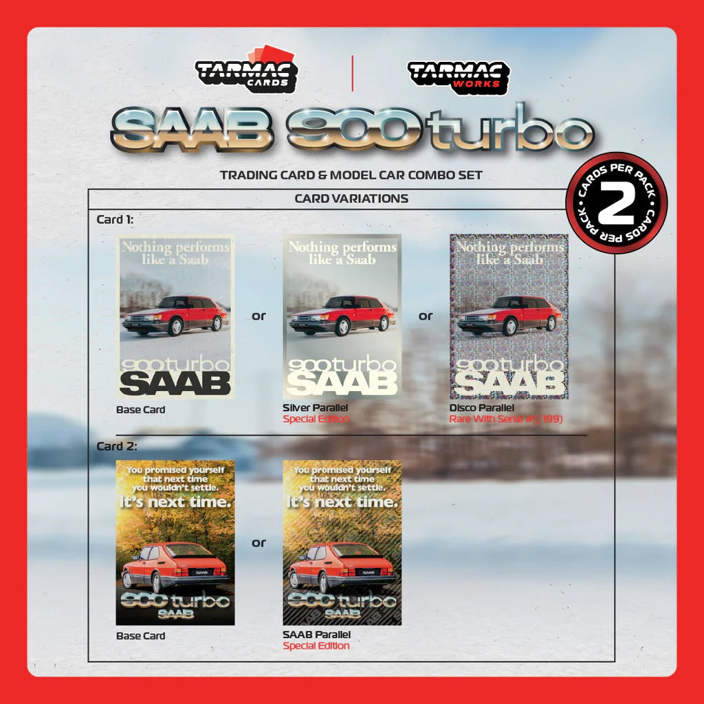 Tarmac Works - Saab 900 Turbo Rouge - GLOBAL64 - Échelle 1/64 T64G-056-RE