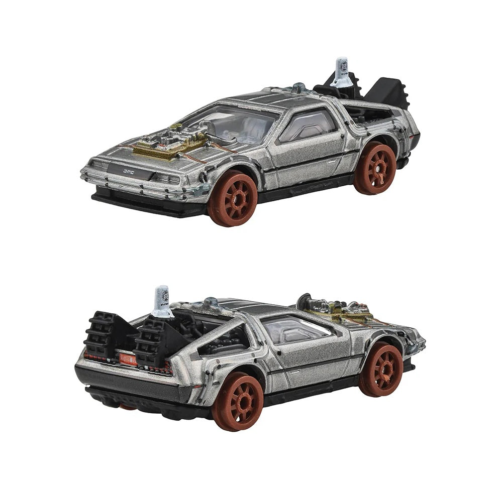Hot Wheels Premium - DeLorean Back To The Future III Time Machine 1955 Matt Silver - Scala 1/64 JBL76