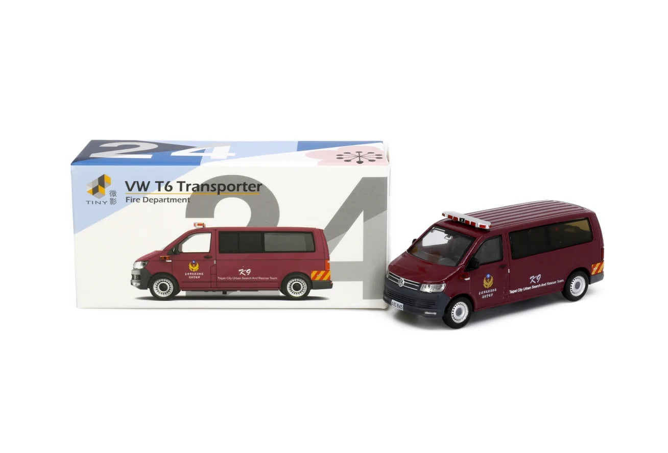 Tiny - Volkswagen T6 Transporter - Tapei Fire Department (ATC64559) - Scala 1/64