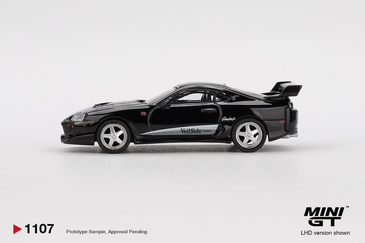 Mini GT - Toyota Supra MK4 (A80) VeilSide Combat V-II Black 2011 - Scala 1-64 MGT01107-L