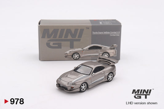 Mini GT - Toyota Supra MK4 (A80) Veilside Combat V-II Gris 2011 - Échelle 1/64 MGT00978-L