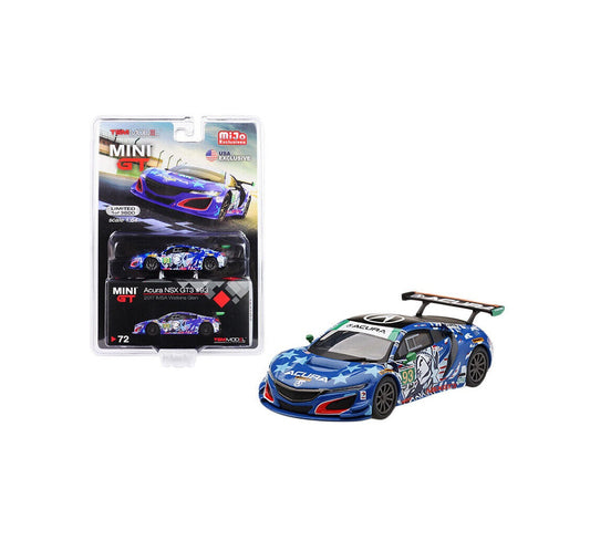 Mini GT - Acura NSX GT3 n° 93 Statue de la Liberté 2017 IMSA Watkins Glen MiJo Exclusives - Échelle 1/64 MGT00072-MJ