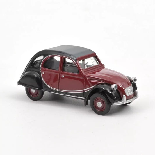 Norev - Citroën 2CV Charleston 1982 Rouge et Noir - Échelle 1/64 Env.