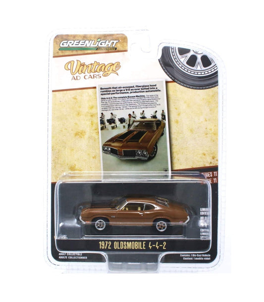 Greenlight Collectibles - 1972 Oldsmobile 4-4-2 - The Complete Escape Machine Vintage AD Cars - 1/64 Scale