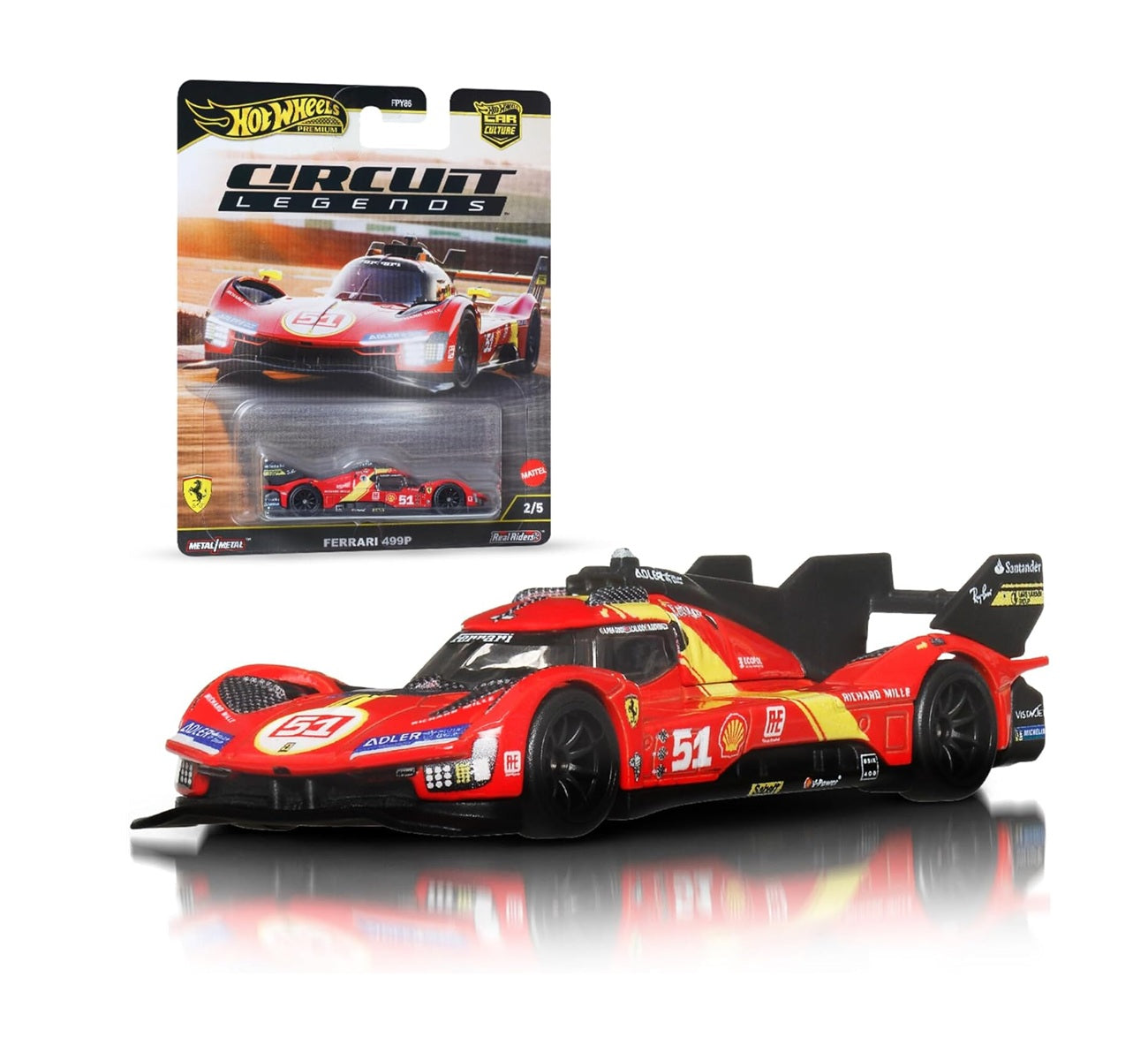 Hot Wheels Premium - Ferrari 499P Circuit Legends Series - Scale 1