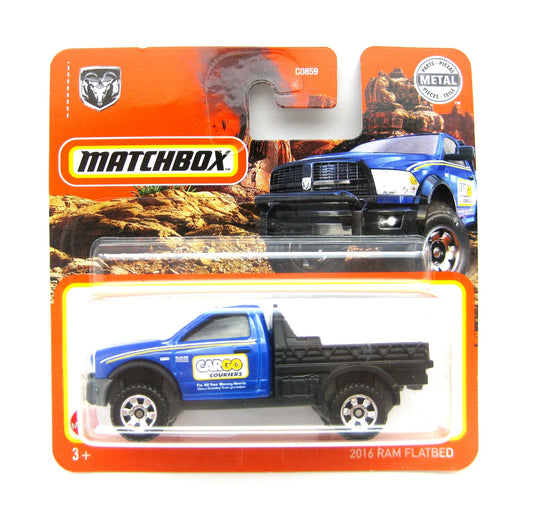 2016 RAM Flatbed Blue #100 - Matchbox - Échelle 1/64 environ