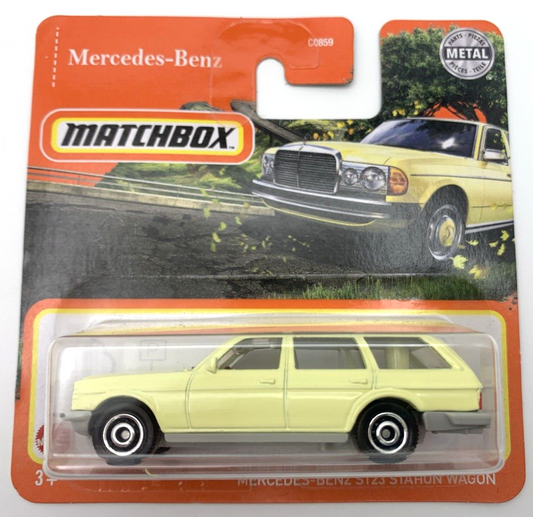Matchbox - Mercedes Benz S123 Station Wagon Jaune #53 - Matchbox - Échelle 1/64 environ