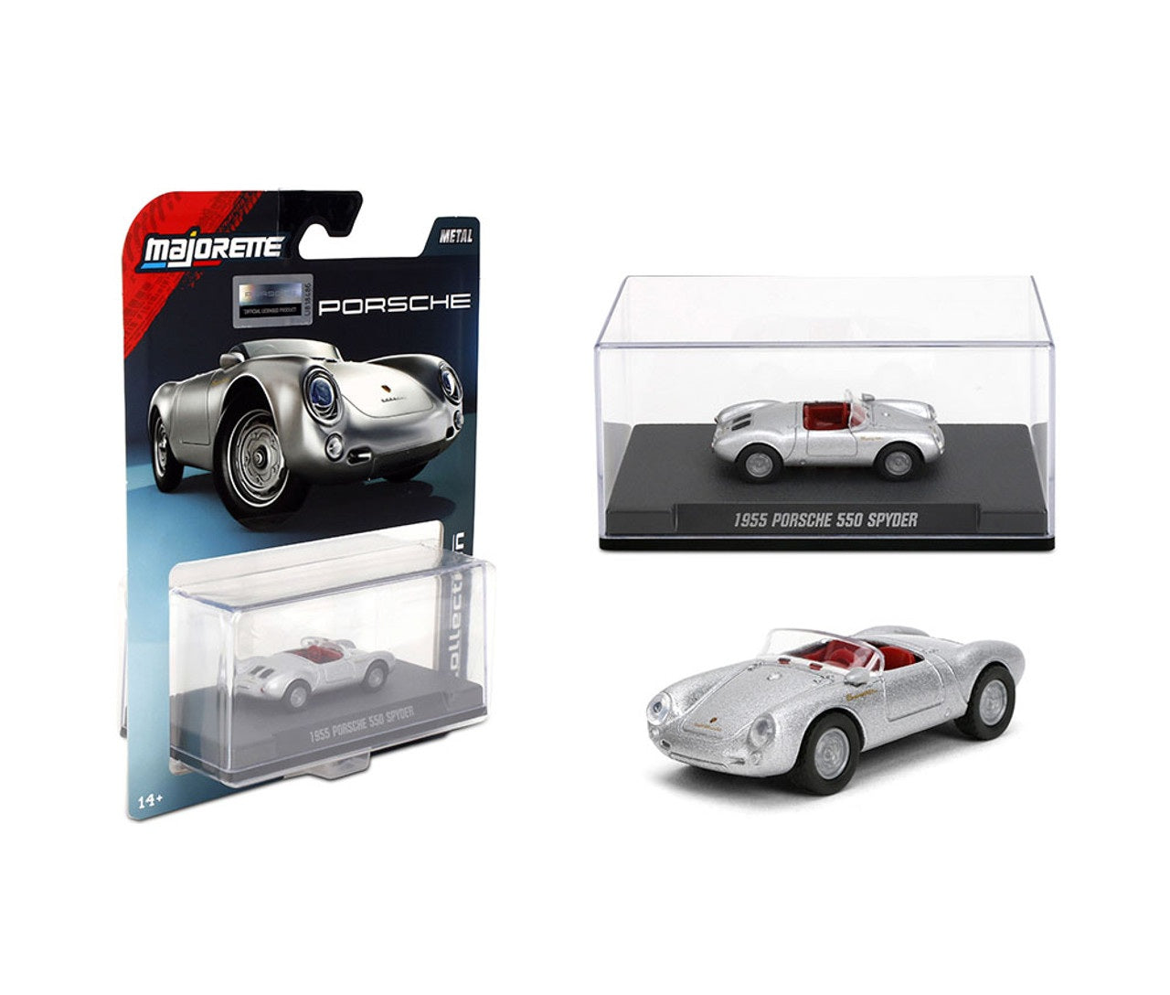 Majorette - 1955 Porsche 550 Spyder Series Collection - Scale 1/64