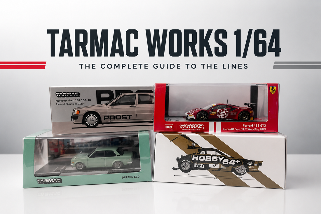 Tarmac Works 1/64: guida completa alle linee GLOBAL64, HOBBY64, ROAD64 e non solo