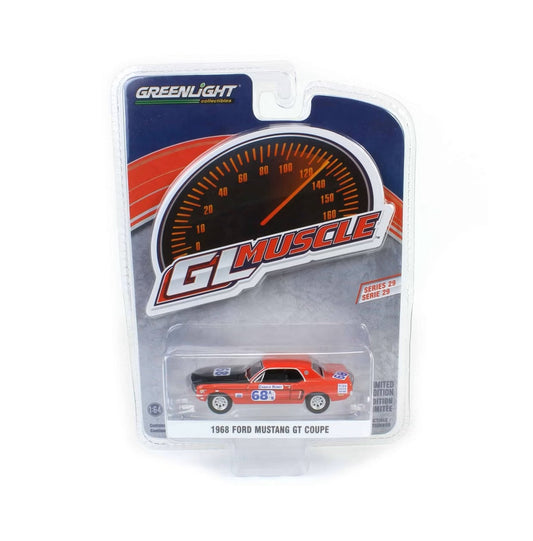 Greenlight Collectibles - 1968 Mustang GT Coupe #68 Charlie Henry Race Car - GL Muscle Series - 1/64 Scale