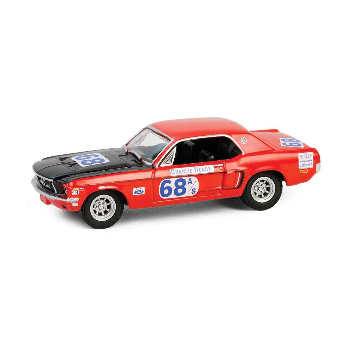 Greenlight Collectibles - 1968 Mustang GT Coupe #68 Charlie Henry Race Car - GL Muscle Series - 1/64 Scale
