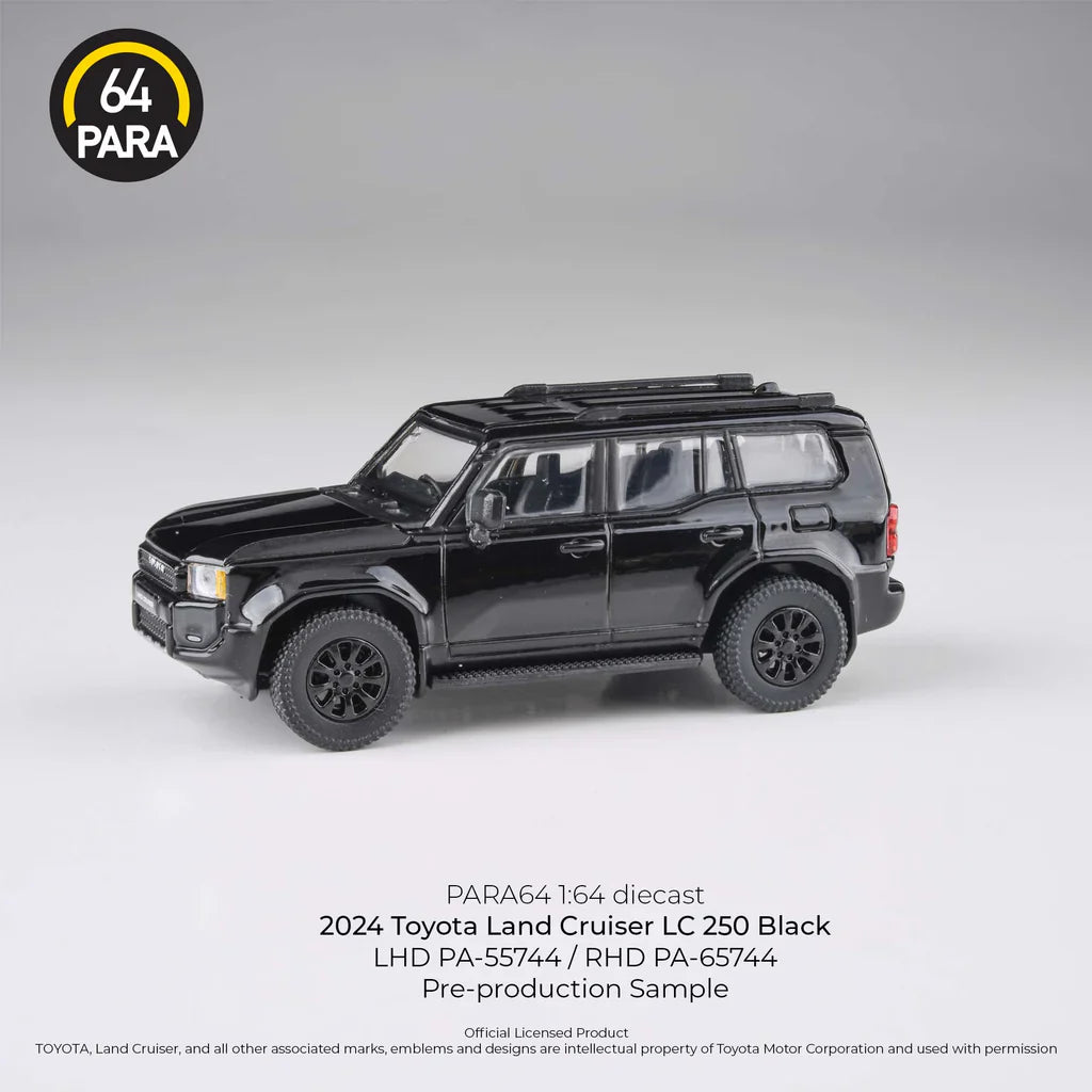 Para64 - 2024 Toyota Land Cruiser 250 Prado Black LHD - Scale 1/64