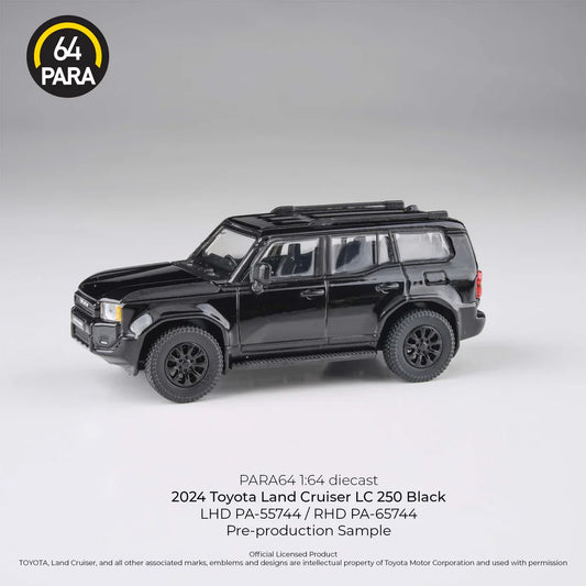 Para64 - 2024 Toyota Land Cruiser 250 Prado Black LHD - Scale 1/64