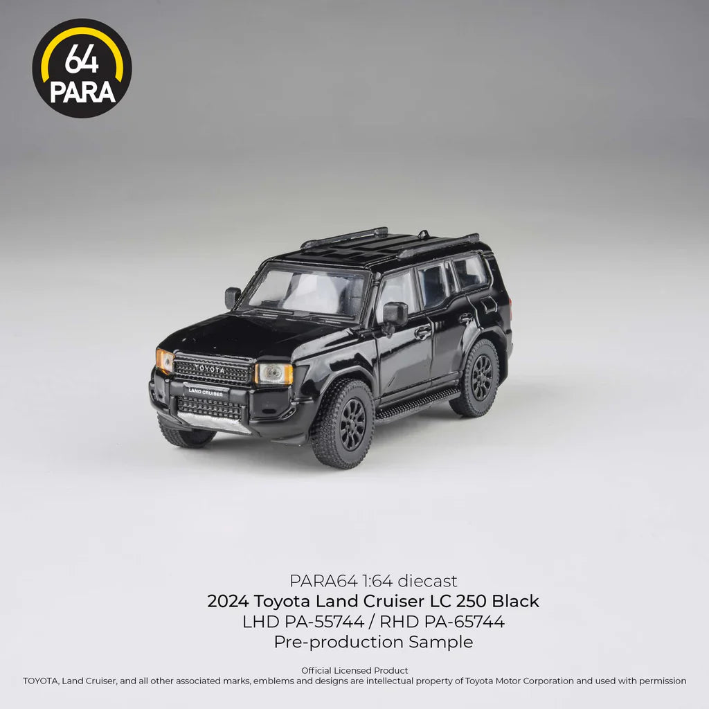 Para64 - 2024 Toyota Land Cruiser 250 Prado Black LHD - Scale 1/64