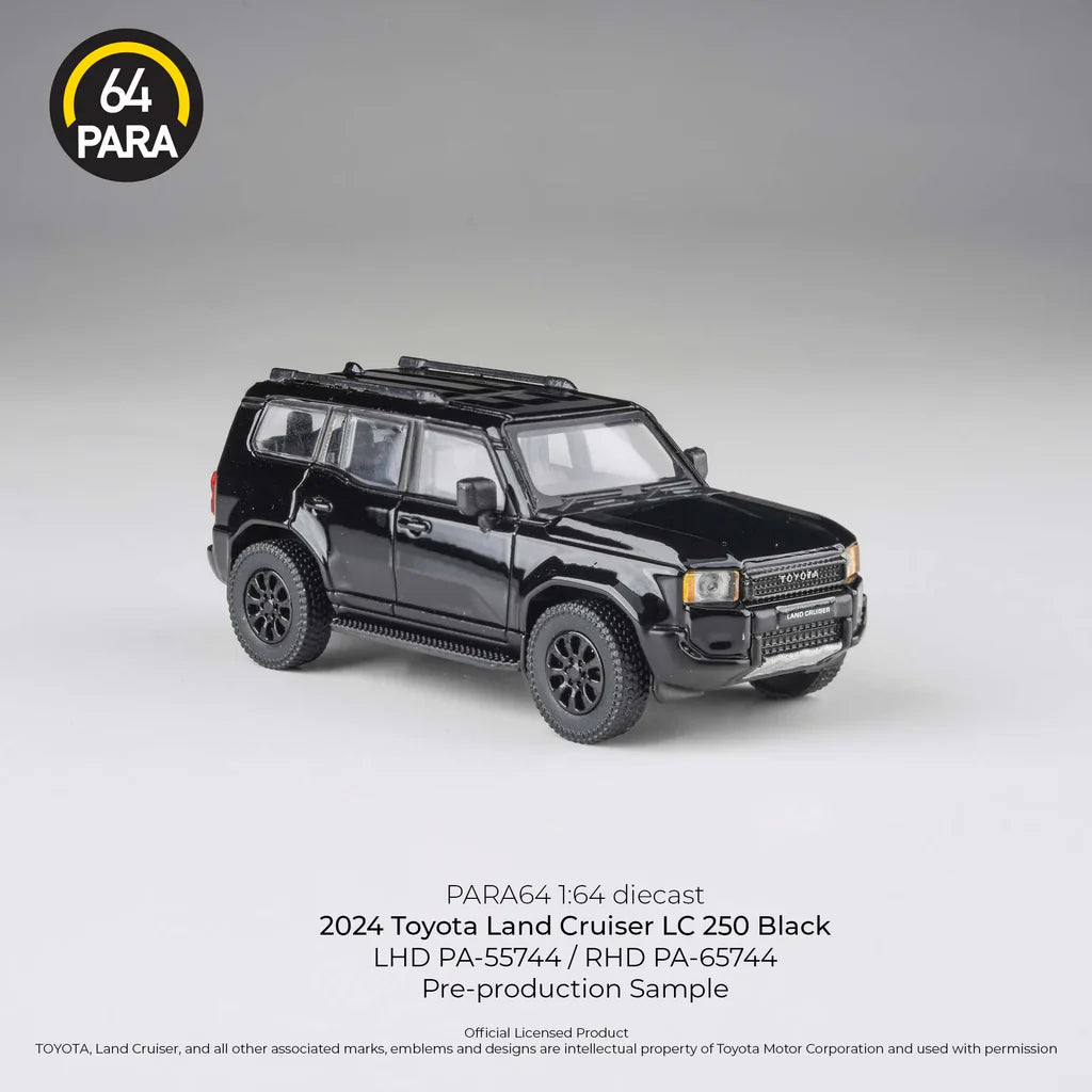 Para64 - 2024 Toyota Land Cruiser 250 Prado Black LHD - Scale 1/64