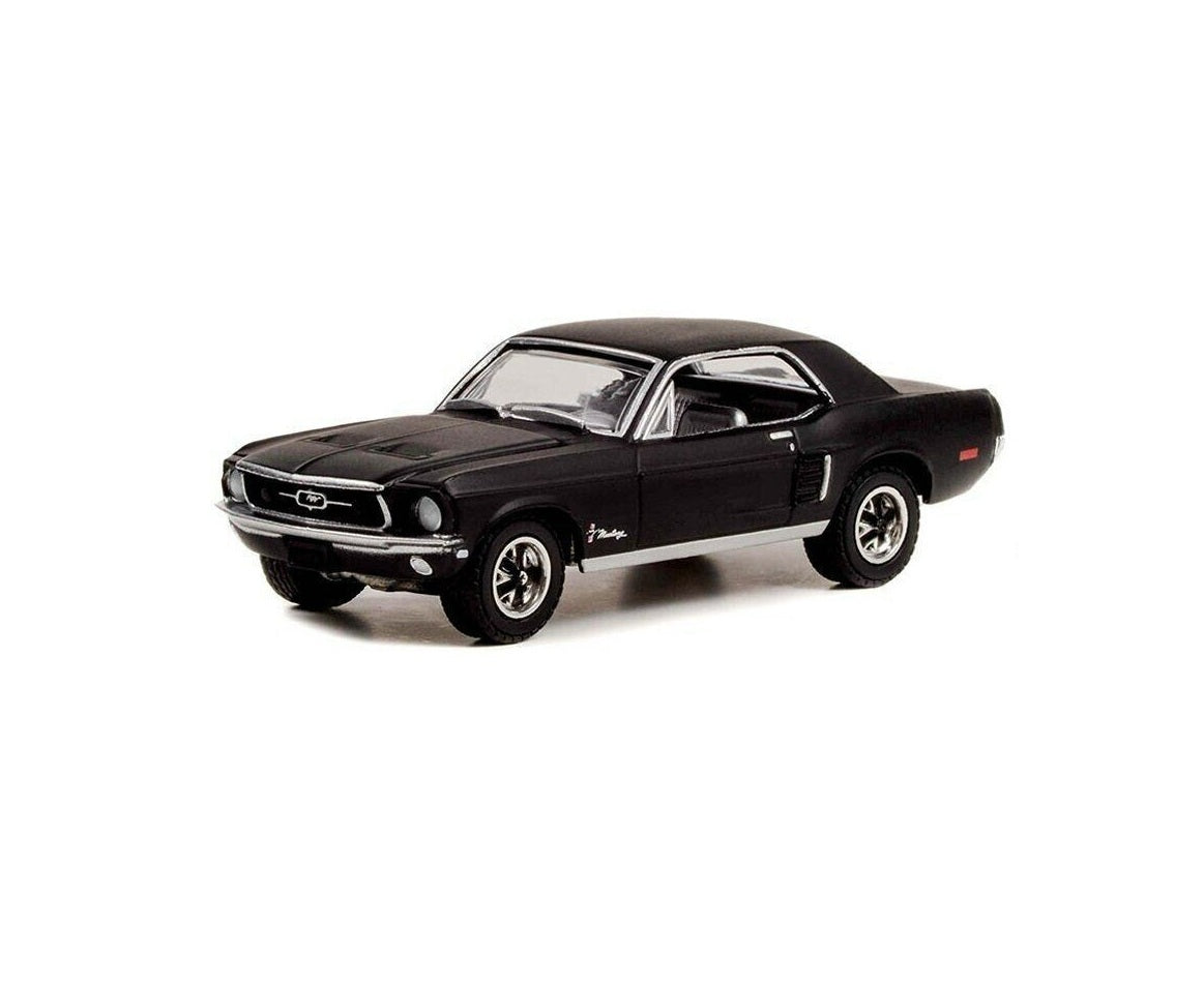 Greenlight Collectibles - 1968 Ford Mustang Coupe "He Country Mustang" Matt Black Goodro Ford - Hobby Exclusive - Scale 1/64