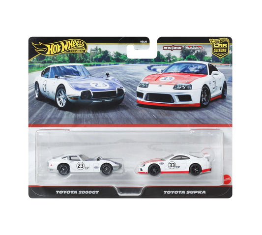 Hot Wheels Premium - 2-Pack Toyota 2000GT - Toyota Supra - Scala 1/64
