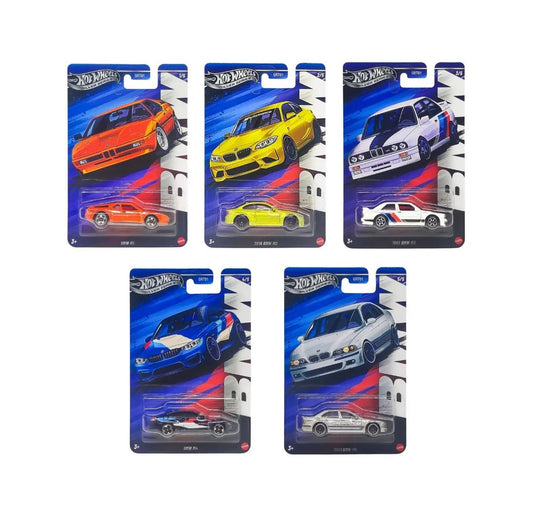 Hot Wheels - BMW 5-piece set - Silver Series - Scale 1/64