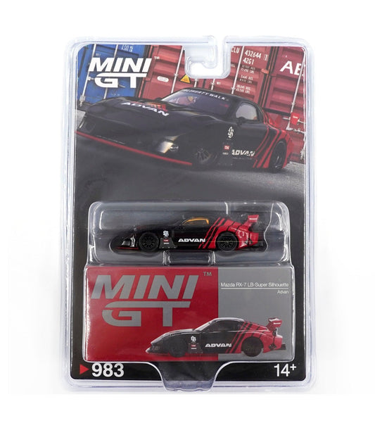 Mini GT - Mazda RX7 LB-Super Silhoutte Advan 2024 - Scale 1/64 MGT00983-BL Blister Packaging