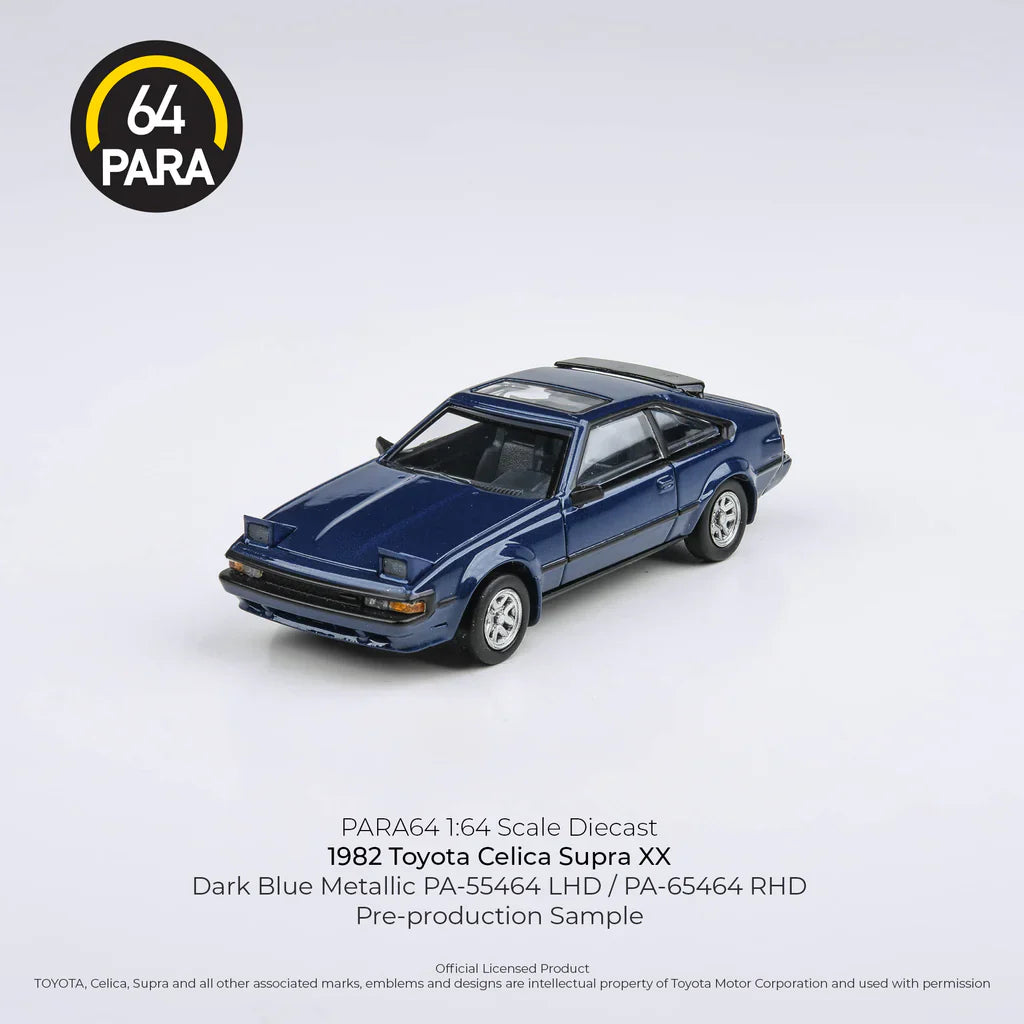 Para64 - 1984 Toyota Celica Supra Dark Blue (Lights Up) LHD - Scale 1/64