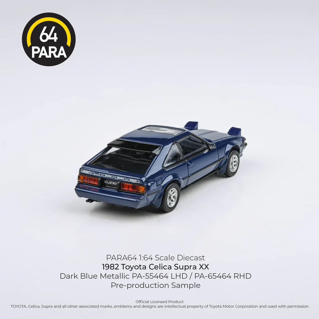 Para64 - 1984 Toyota Celica Supra Dark Blue (Lights Up) LHD - Scale 1/64