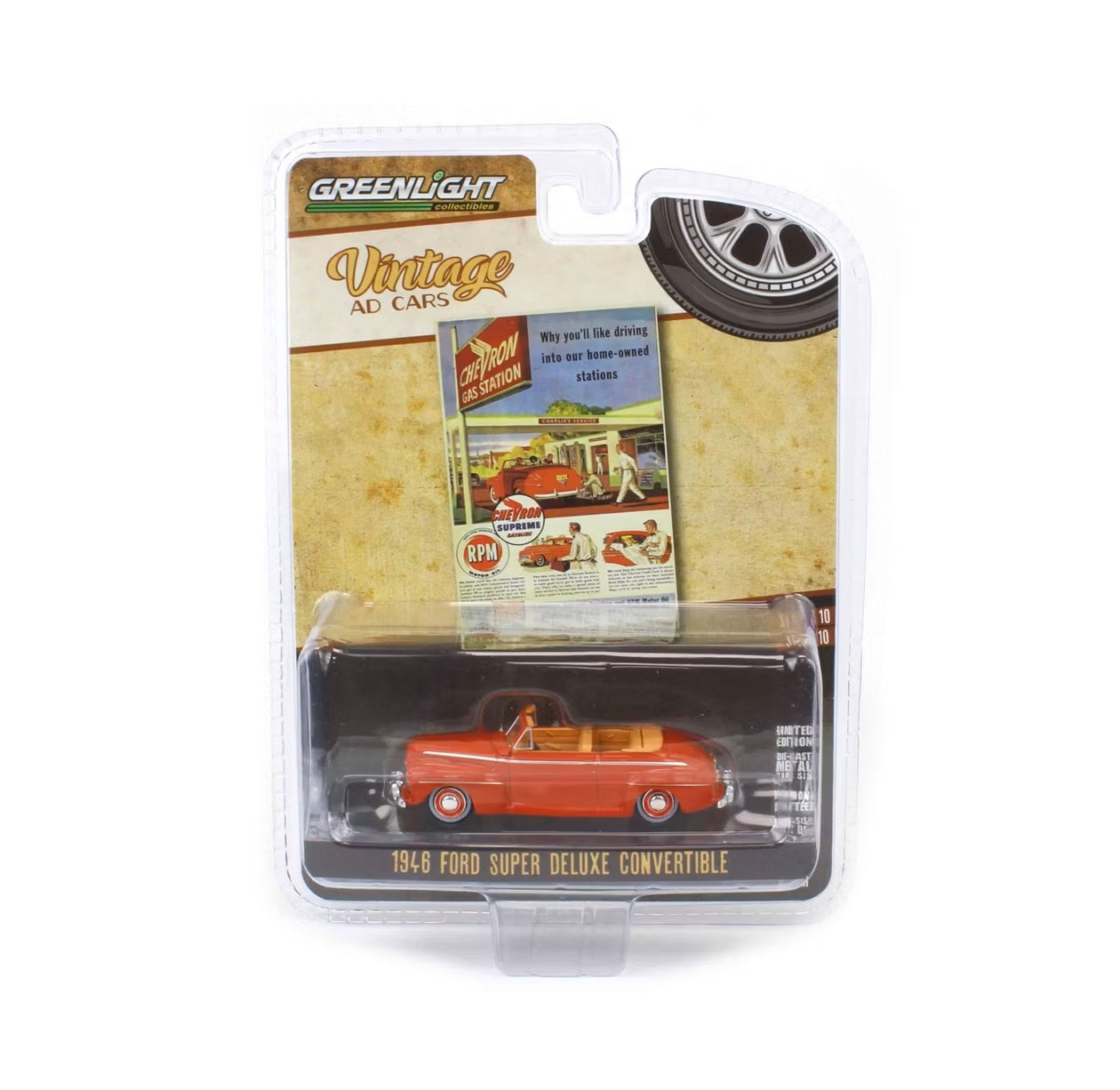 Greenlight Collectibles - 1946 Super De Luxe Convertible Vintage AD Cars - Scale 1/64