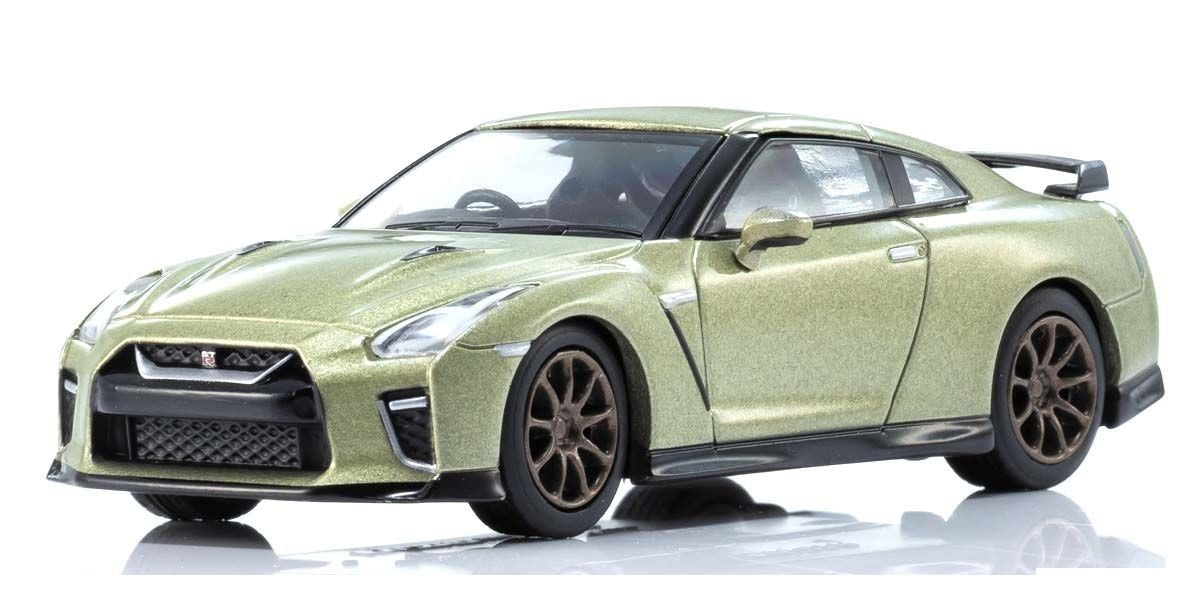 Kyosho - Nissan GT-R Premium Edition T-Spec Millennium Jade - Mini Car & Book - Scala 1/64