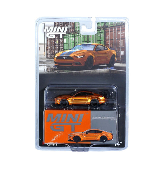 Mini GT - LB Works Ford Mustang LB Gold 2017 - Scale 1/64 MGT00847-BL Blister Packaging