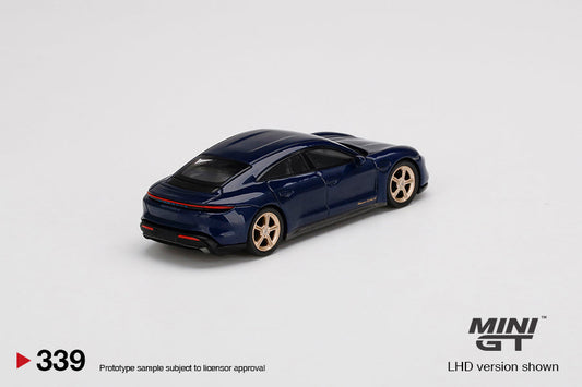 Mini GT - Porsche Taycan Turbo S Gentian Blue Metallic - Scala 1/64 MGT00339