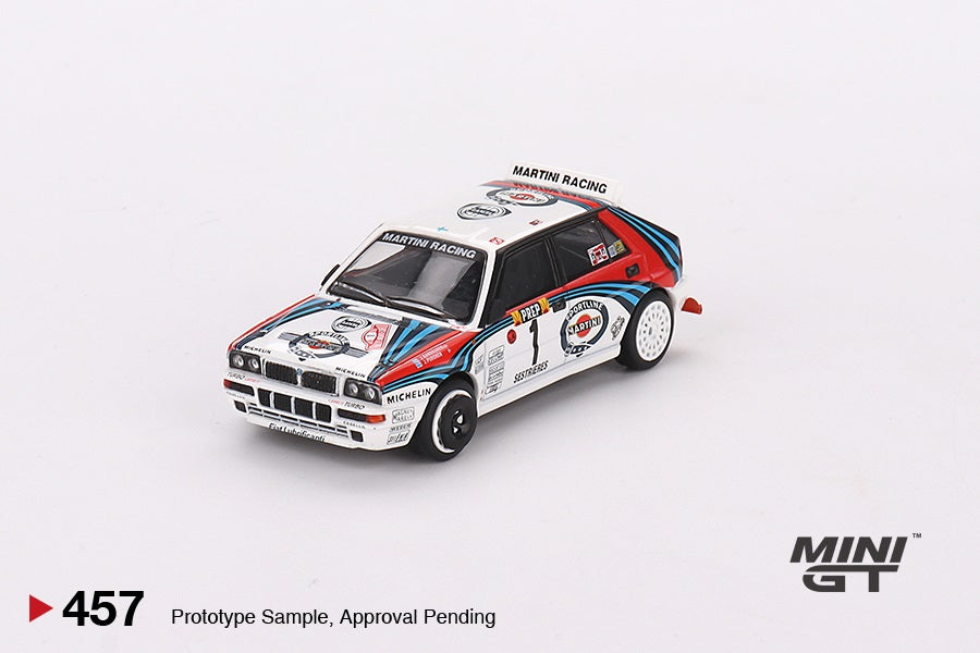 Mini GT - 4 Cars Set Lancia Delta HF Integrale Evoluzione 1992 Rally MonteCarlo Martini Racing - Scala 1/64 MGTS0002