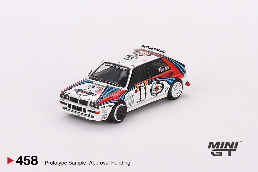 Mini GT - 4 Cars Set Lancia Delta HF Integrale Evoluzione 1992 Rally MonteCarlo Martini Racing - Scala 1/64 MGTS0002