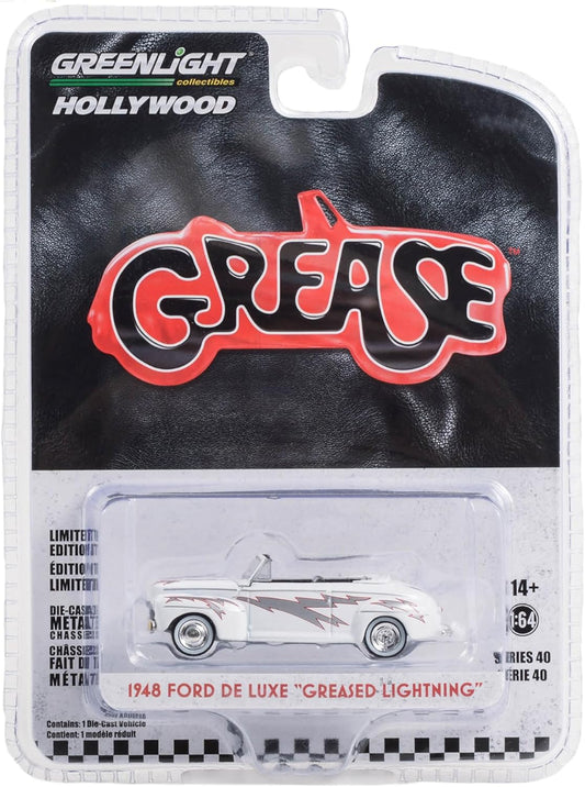 Greenlight - 1948 Ford de Luxe "Greased-Lightning" - Grease - Scale 1/64 Hollywood Series