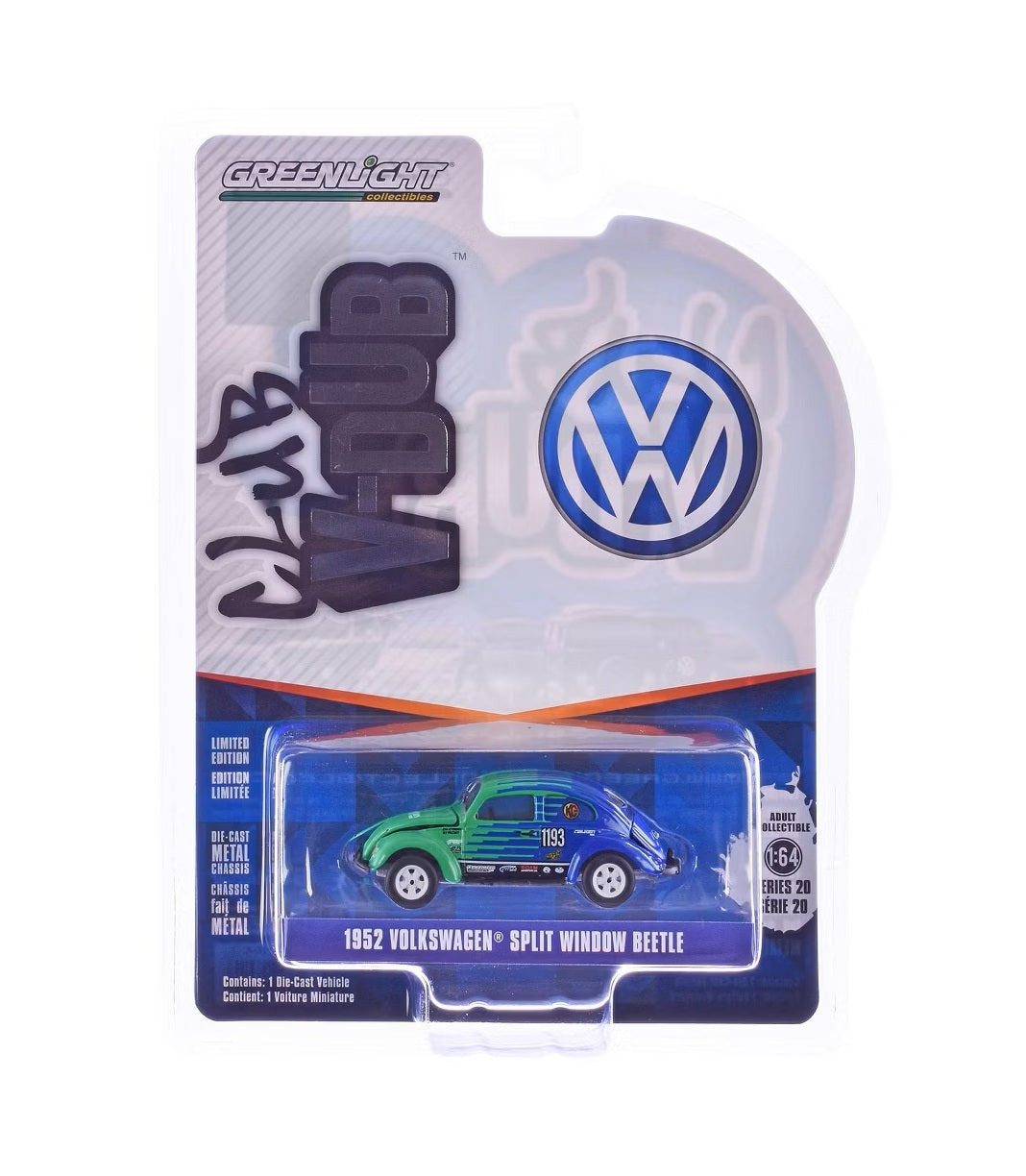 Greenlight Collectibles - 1952 Volkswagen Split Window Beetle #1193 "Falken Tire" - Club V-Dub - 1/64 Scale