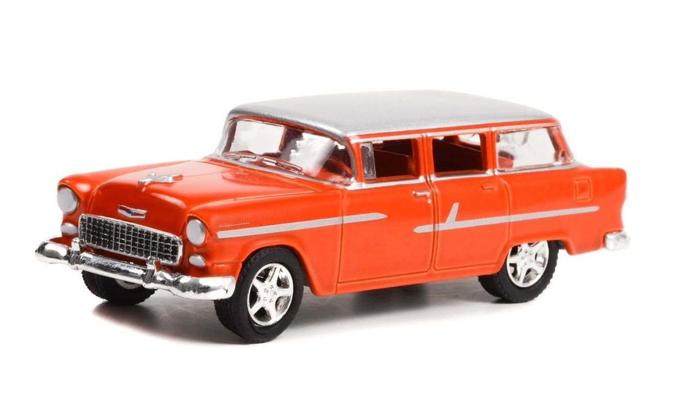 Greenlight - 1955 Chevrolet Handyman Custom Wagon Orange (Lot #1285) - Series Barrett Jackson - Scale 1/64