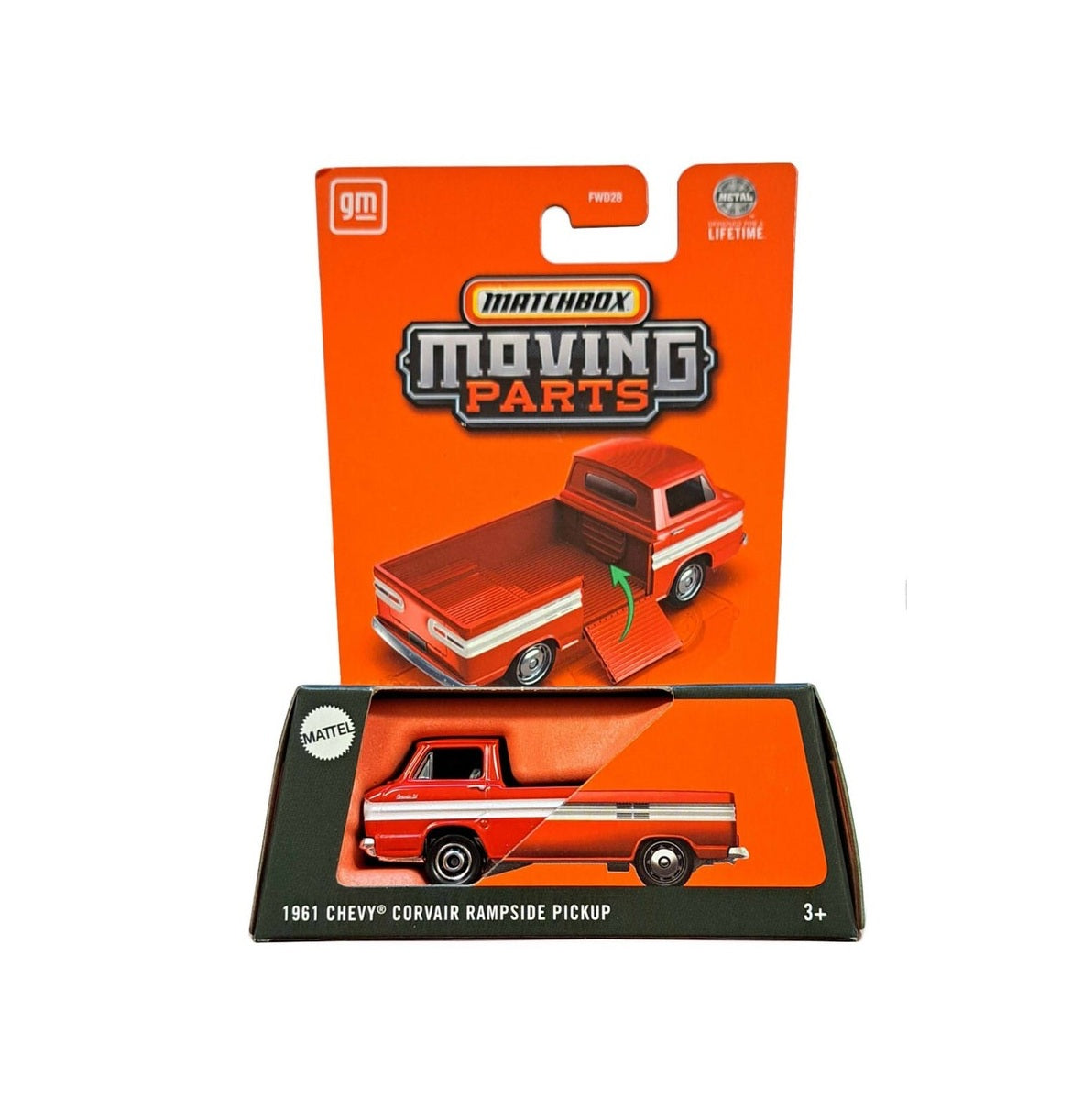 Matchbox Moving Parts - 1961 Chevy Corvair Rampside Pickup - Approximately 1/64 Scale