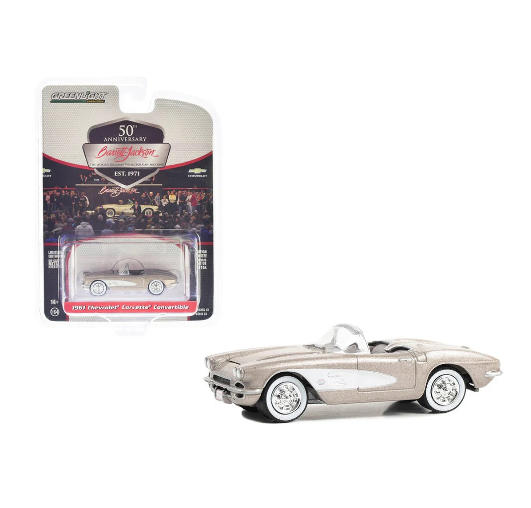 Greenlight - 1961 Chevrolet Corvette Convertible (Lot #1041) - Series Barrett Jackson - Scale 1/64