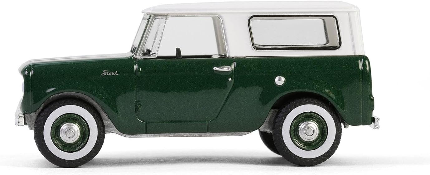Greenlight Collectibles - 1961 Harvester Scout Green Vintage AD Cars - 1/64 Scale