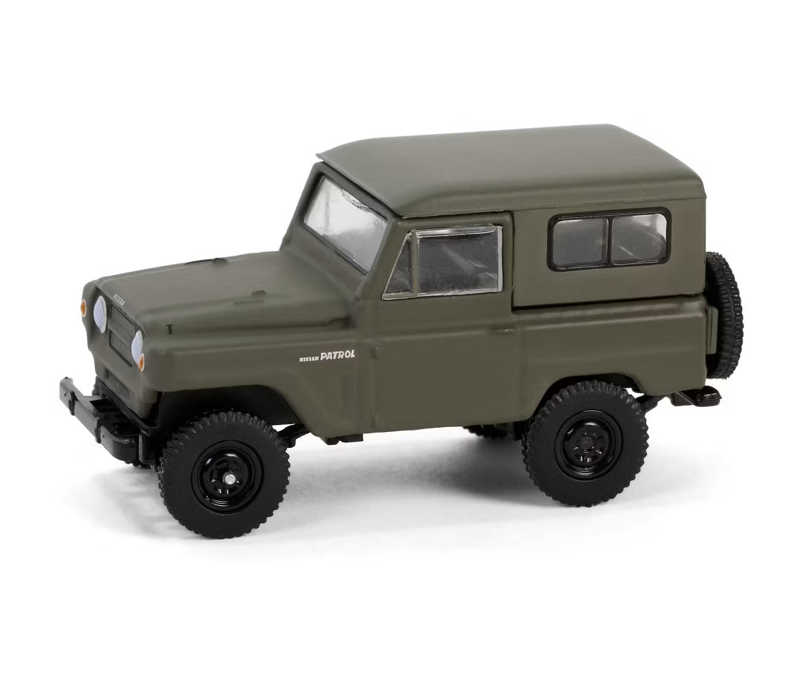Greenlight - 1962 Nissan Patrol Matt Olive Green - Series All Terrain - Scale 1/64