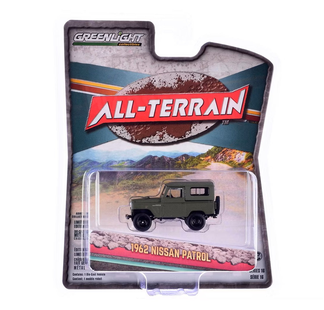 Greenlight - 1962 Nissan Patrol Matt Olive Green - Series All Terrain - Scale 1/64