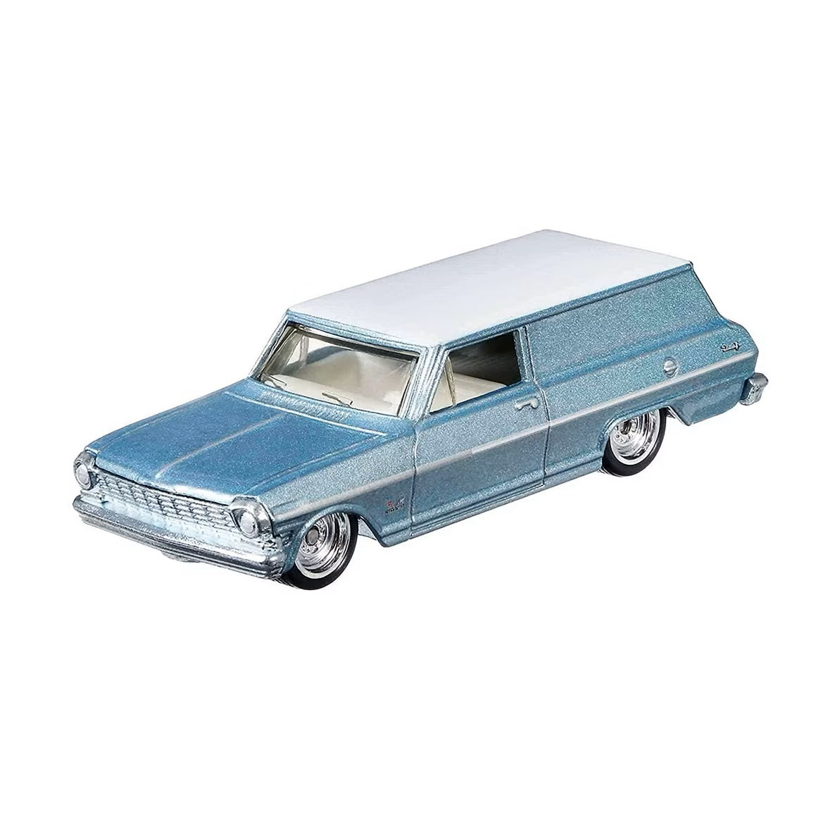 Hot Wheels Premium - 1964 Chevrolet Nova Panel Light Blue Metallic "Fast Wagons" Series - Series Car Culture - Scala 1/64