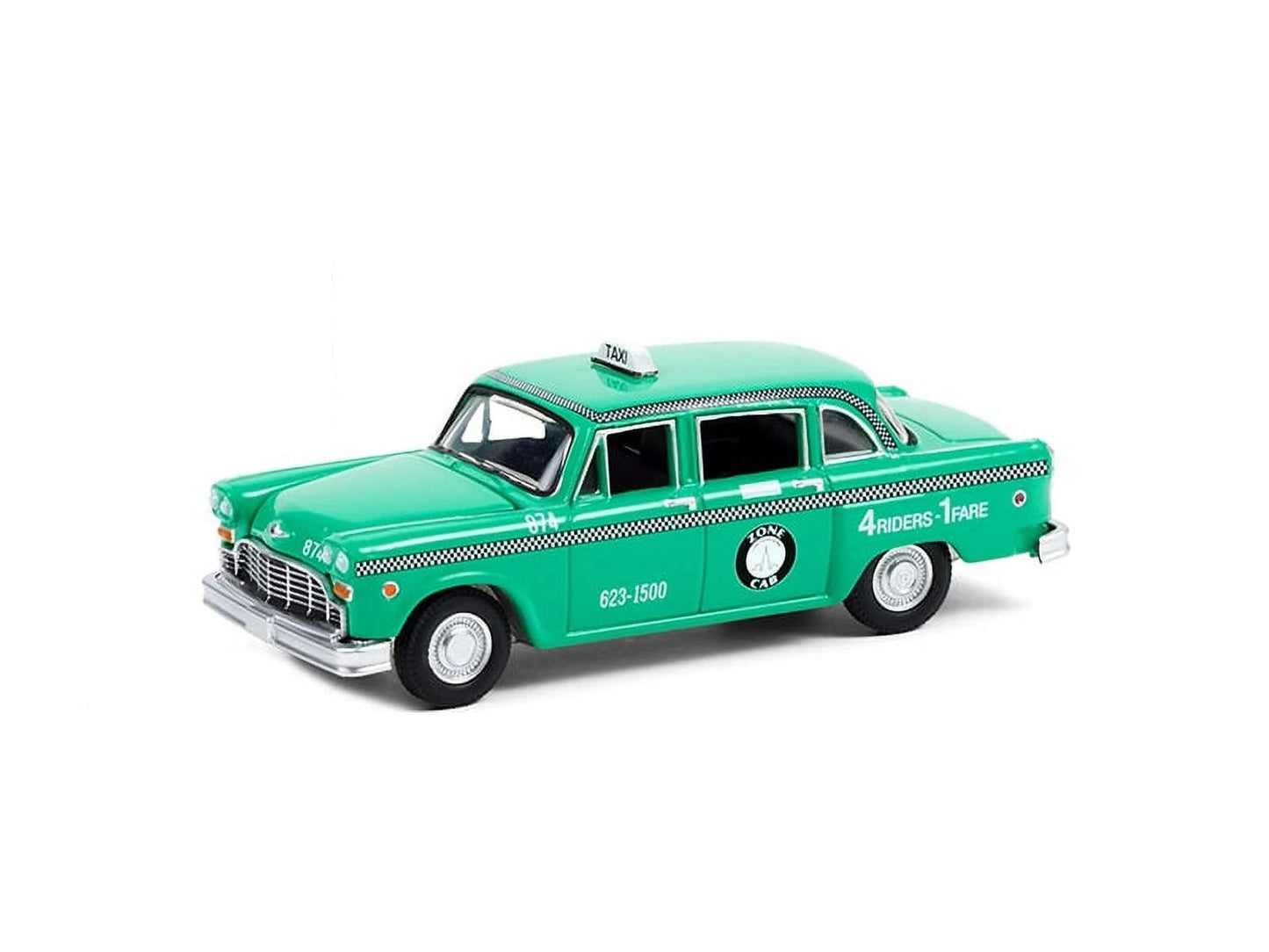 Greenlight - 1969 Checker Taxi Light Green "Zone Cab Co." - 1/64 scale Hobby Exclusive