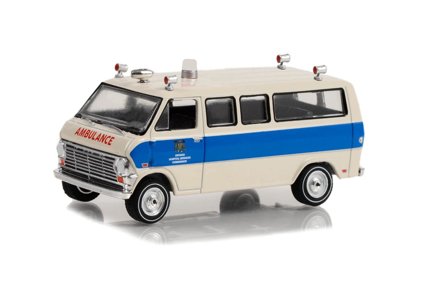 Greenlight - 1969 Ford Econoline Ambulance Ontario Hospital Services Commission - Series First Responders - Scala 1/64